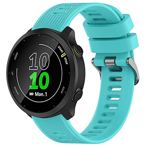 TopPerfekt Band Compatible with Garmin forerunner 245 music 20mm Soft Silicone Replacement Watch...