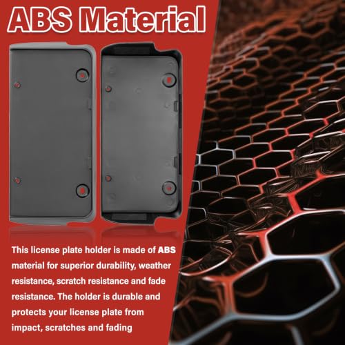 Image of License Plate Bracket for Chevrolet Chevy Impala 2006 2007 2008 2009 2010 2011 2012 2013, Impala Limited 2014 2015 2016, Front Bumper License Plate Holder Replacement Frame Black Mount