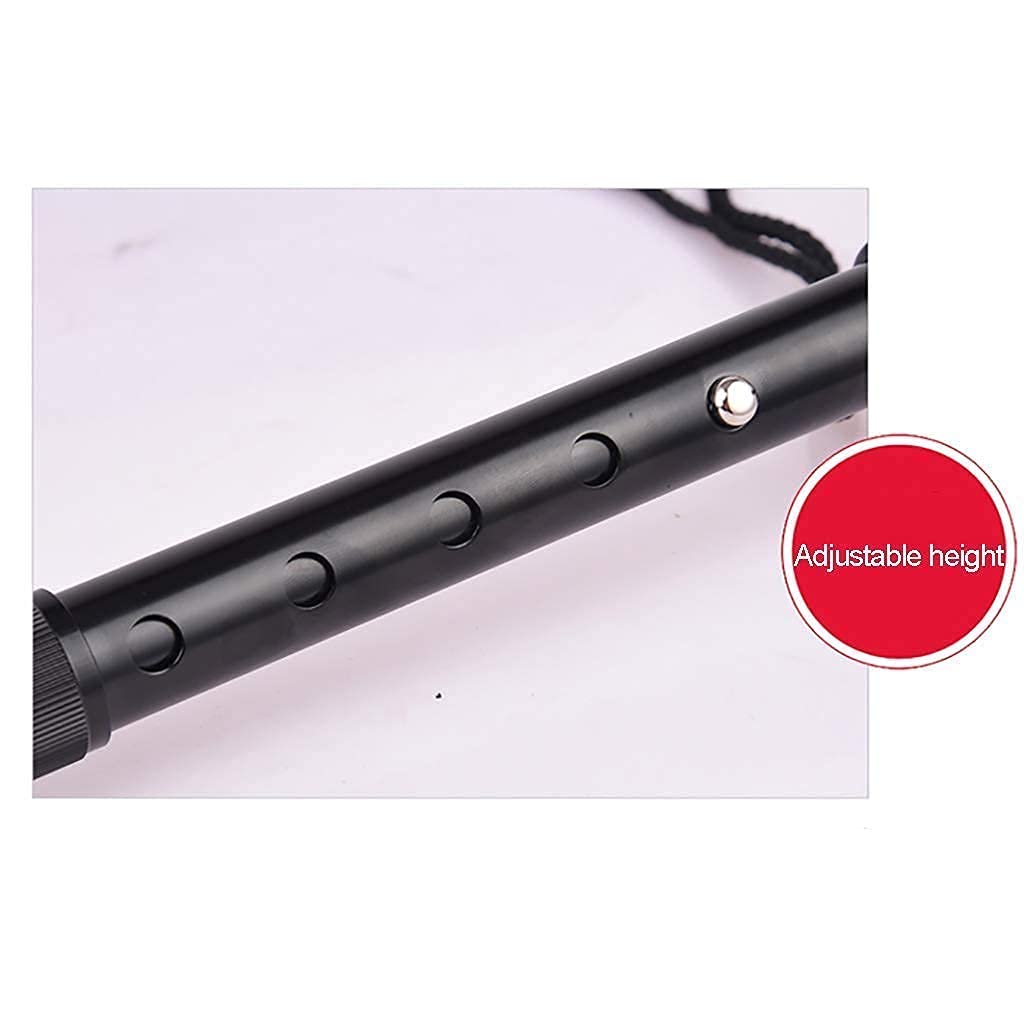 Bastón para Caminar para Personas Mayores Bastón Plegable con luz LED y botón de Alarma, bastón Ligero, Plegable, portátil, Ajustable, para Hombres, Mujeres, Andador con Ruedas para Personas Mayores,