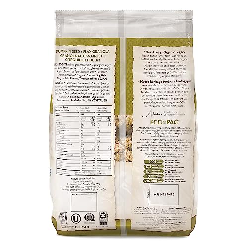 Nature's Path Organic Pumpkin Seed + Flax Granola, 750 g (Pack of 6), Non-GMO, Earth Friendly Packaging - Image 3