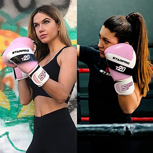 Starpro T20 Boxing Gloves For Women - Comfortable & Protective - Women’s Boxing Gloves, Kickboxing Gloves For Women, Pink Boxing Gloves #TOP5
