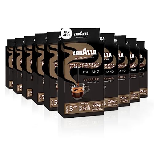 Lavazza, Espresso Italiano Classico, Café Molido Natural, 10x250 ...
