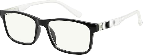 Eyekepper Gafas de lectura progresivas multifocal, bloqueo de luz azul, para hombres, sin línea, multifocales, Negro-mr008n