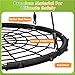 Heyzoo Spider Web Tree Swing, 40 inch Outdoor Saucer Net Swing, with Tree Hanging Straps, 800lbs Weight Capacity, for Backyard and Playground, Gifts for Kids, Black