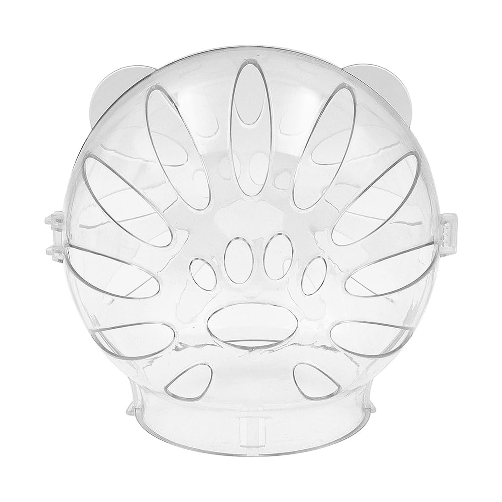 Casque à bulles respirant Cat avec couvre-pattes en silicone, capuche réglable en plastique pour chat rose, coupe des ongles pour le bain et le rasage