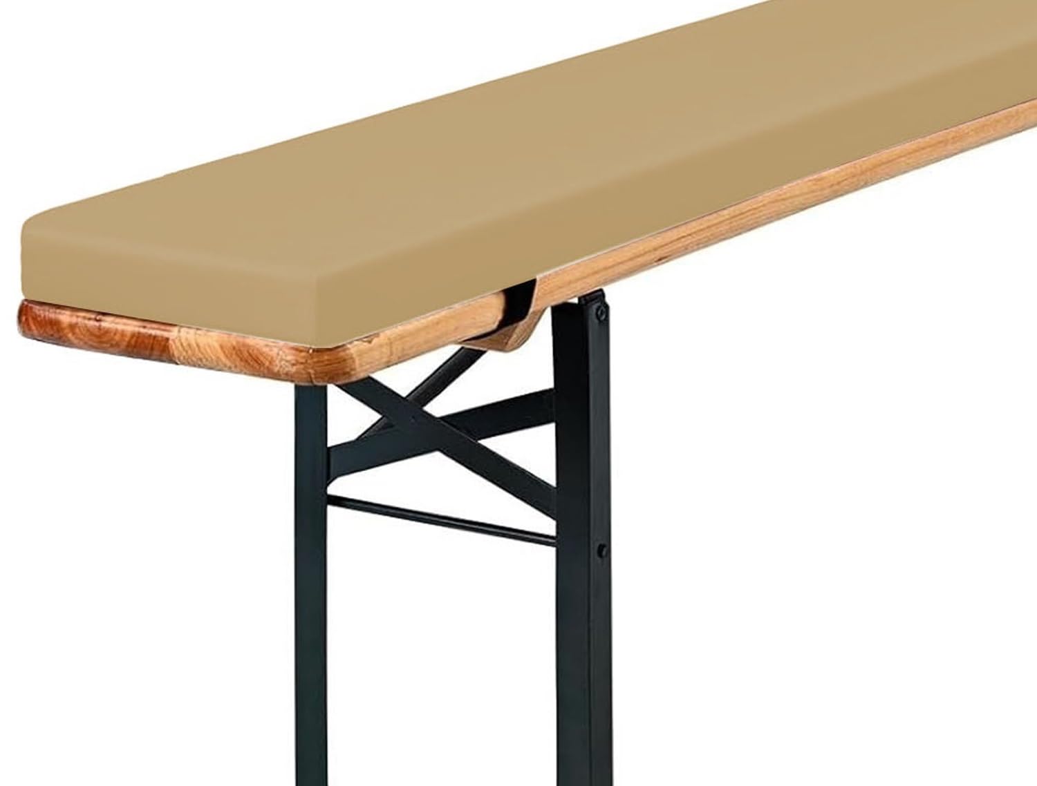 Cuscino in schiuma ad alta densità per mobili da giardino, 200 x 25 x 5 cm, antiscivolo, lavabile, ideale per sedie da interno ed esterno, perfetto per tavoli da birra e set per feste