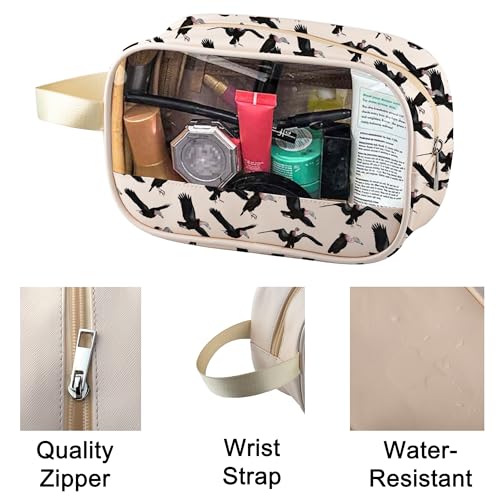 BLUPARK Vulture Clear Makeup Bag Animal Inspired Cosmetic Bag Gift for Bird Lover (Vultures)3