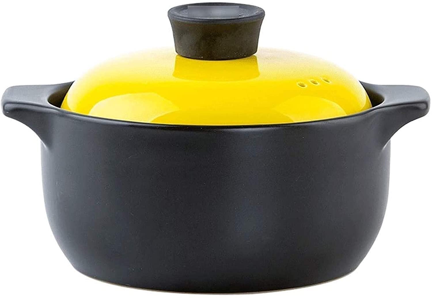 Casseruola in Ceramica Casseruola con Coperchio Casseruola in Ceramica di Grande capacità, Padella Antiaderente, pentola per zuppa a Gas a Fiamma Libera, Resistente al ca
