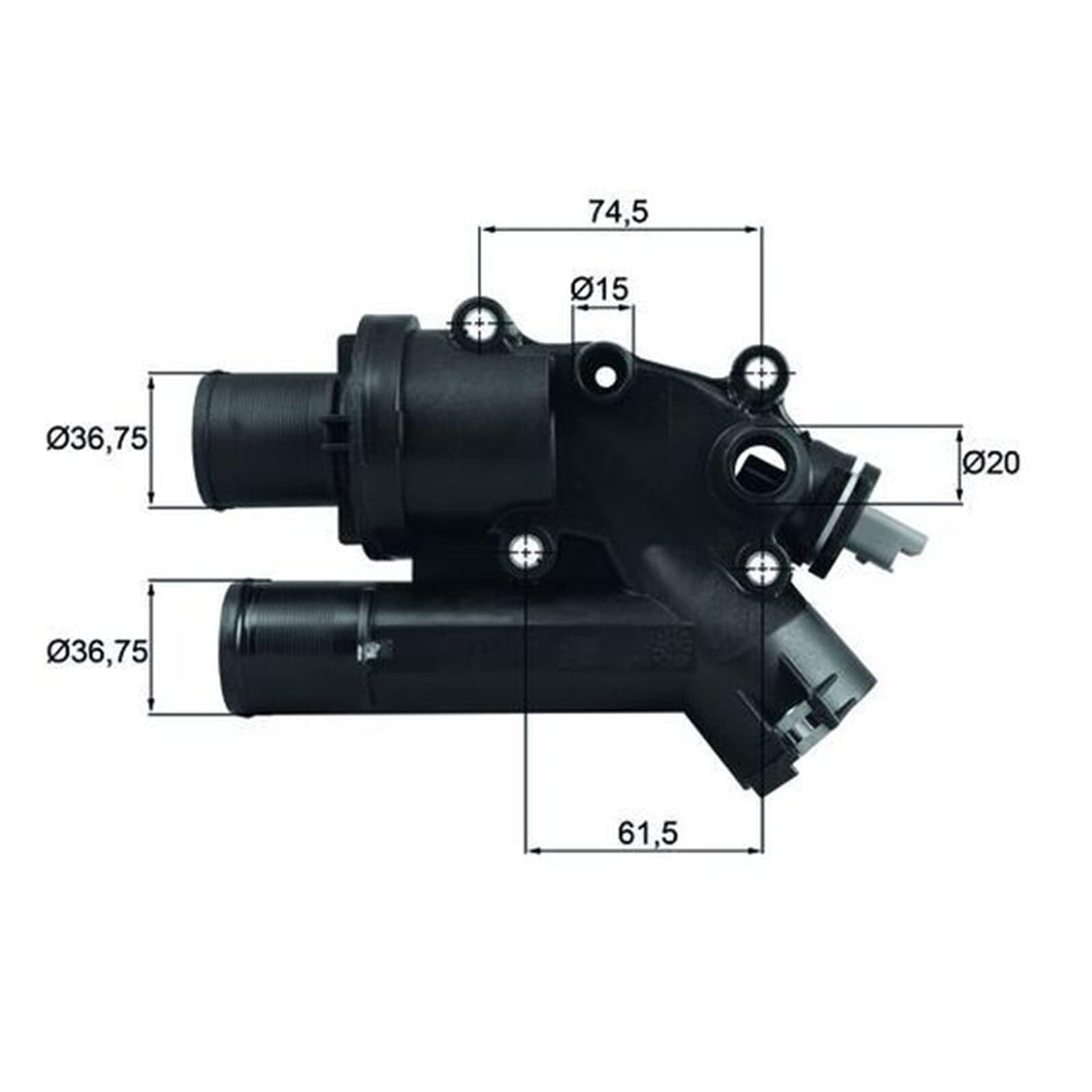 MAHLE TH 46 83 Thermostat, Kühlmittel für LAND ROVER RANGE ROVER EVOQUE (L538) u.a. | Th 46 83 passend für C-Crosser C5 C6