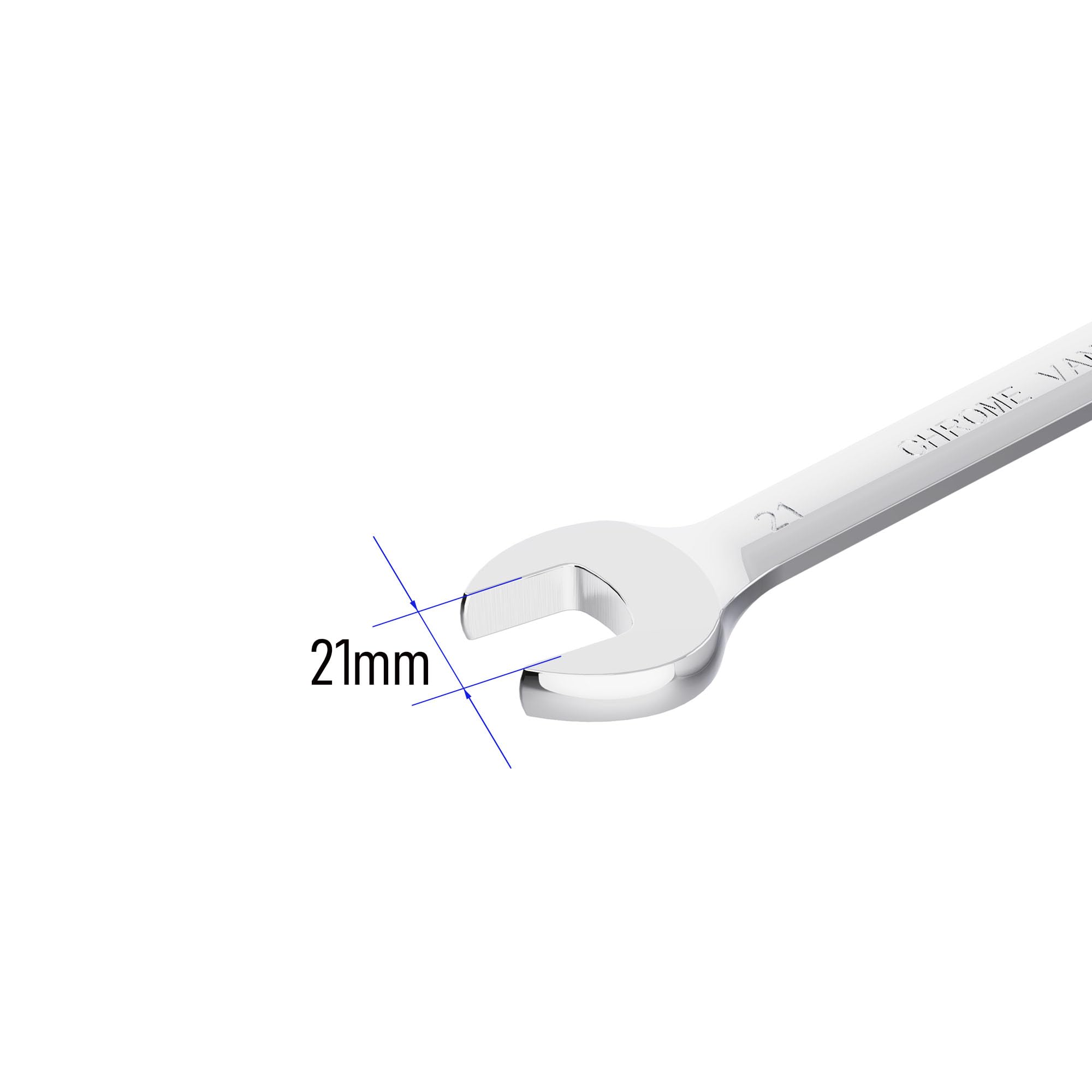 FOCMKEAS 21mm Flex-Head Ratcheting Combination Wrench Metric 72 Teeth 12 Point Ratchet Box Ended and Open End Spanner Tools - Image 4