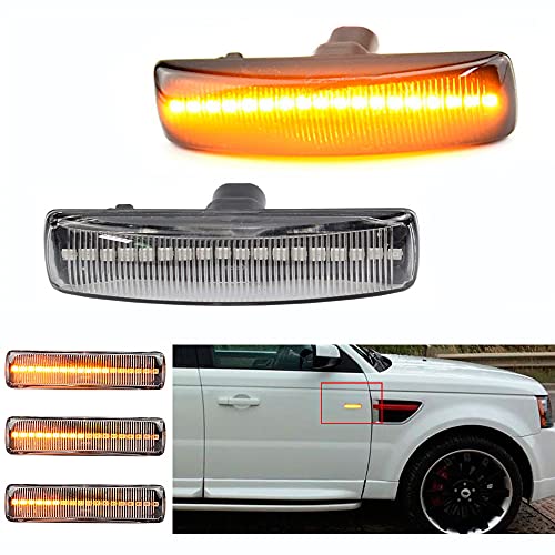 Dinamici LED Indicatore di direzione laterale per Land Rover Range Rover Sport Discovery LR3 LR4 Freelander LR2 (bianca)