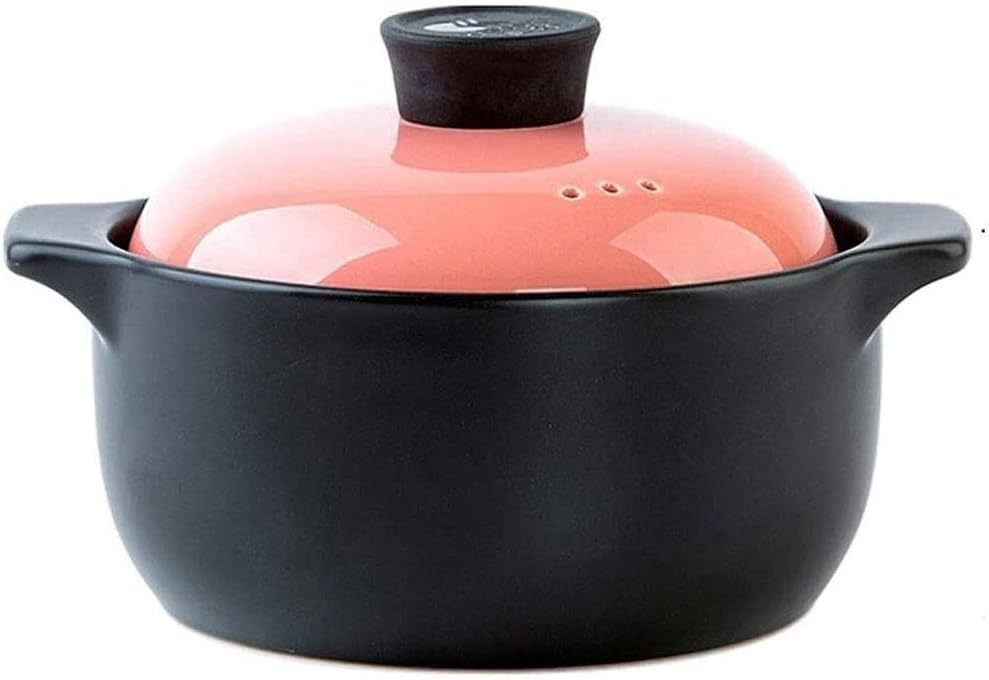 JSEIAJB 蓋付きセラミック鍋家庭用の蒸し卵で煮込んだ安価なオーブン炊飯器(2.2L)