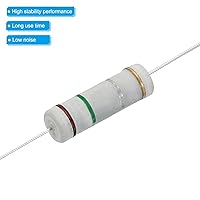Vista 4 de PATIKIL Resistencia de película de carbono de 5 vatios y 0.15 ohmios, 10 resistencias de tolerancia al 5 %, anillo axial de color de plomo