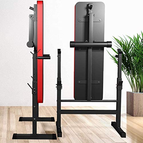 Halterkruk Gewichthefbed Huishoudelijke halterset Plank Opvouwbare bankdrukkruk Fitnessapparatuur Multifunctionele bankdrukstandaard (zwart 104 * 67 * 100cm) - Image 6