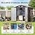 Grovellis 4x6FT Outdoor Metal Storage Shed with Frame Floor,Double Doors,with Frame Floor,Tool Shed for Garden, Patio, Backyard Brown