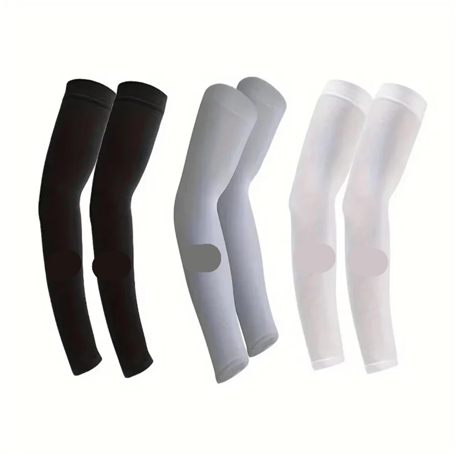 Mangas De Brazo De Seda De Hielo Unisex for Protección Solar De Verano, Guantes De Refrigeración for Ciclismo Al Aire Libre, 3 Uds.