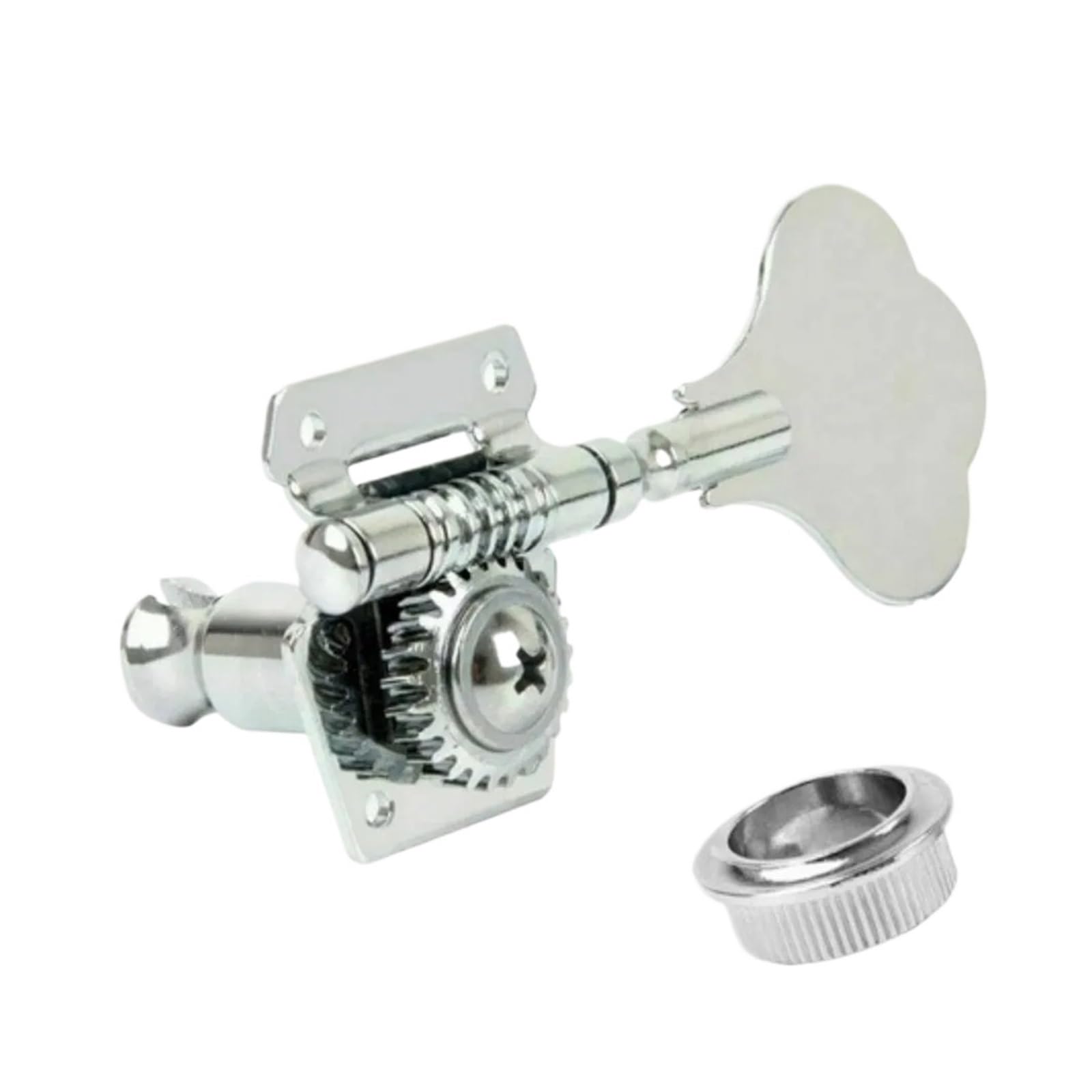 4R/4L/2R+2L Bassgitarren-Mechaniken, Stimmwirbel, Mechaniken, offenes Zahnrad-Set(4X L Silver)