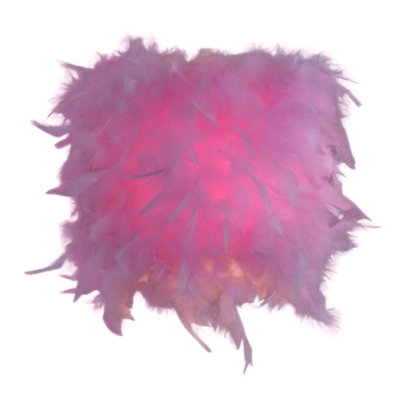 Feather Lamp Shade Minimalist Feather Lamp Shade for Bedside Lamp Home Party Pink M