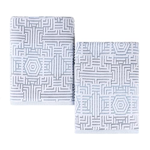 SUPERIOR Cotton Bath Sheet Set, Oversized Large Absorbent Body Towels, Luxury Soft Drying, Shower, Spa, Hotel, Pool, Guest Bathroom, Home Essentials, Set of 2, Jasper Collection, Blue