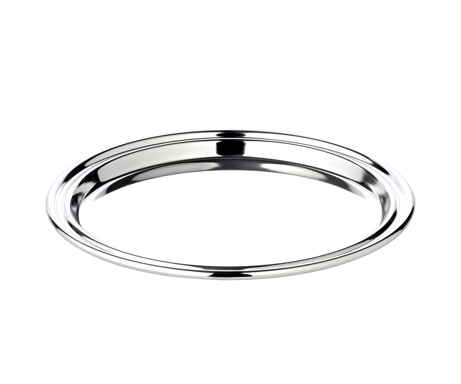 Edzard Silver Serving Tray Pipe, Round, -Plated, Diameter 17 Cm