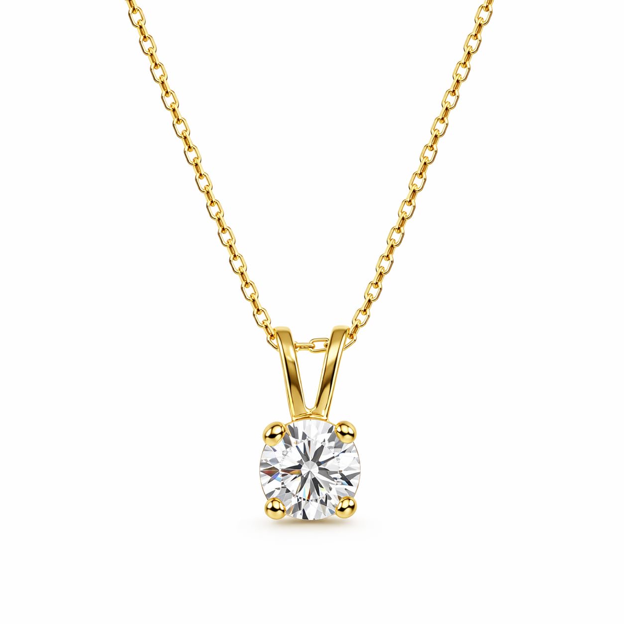 Sakrami Collana Punto Luce Oro 9KT Zircone Bianco o Rosa − Ciondolo Luminoso Delicato + Scatola con Incisione Personalizzata − Idea Regalo Donna Ragazza Comunione Cresima Compleanno