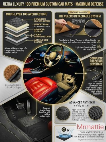 Image of 10D Car Foot Mat for Tata Safari Storm | Tan