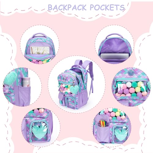 Cute Backpack for Girls Aesthetic Backpack School Backpack for Girls Backpack with Lunch Box Back to School Supplies4