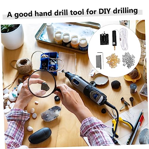 Set mini taladro eléctrico USB para manualidades DIY miniatura 4