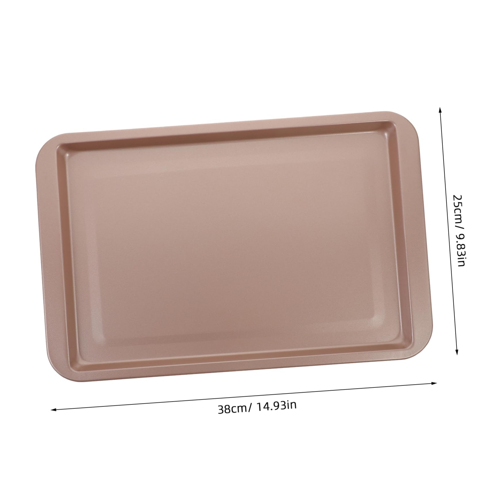 FUNOMOCYA Rectangle Cake Pan Nonstick Baking Sheets Set Carbon Steel Roasting Pan 38x25cm Stylish for Family Large Baking