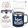 LiqCool Doctor Gifts for Men, Before Patients, After Patients Set, Nurse Graduation Gift, Gifts for Doctors, Assistants, Dentists, Therapeuten, Nurse Mug & Tumbler, Dentist Gift, 12 oz Nurse Week Gift