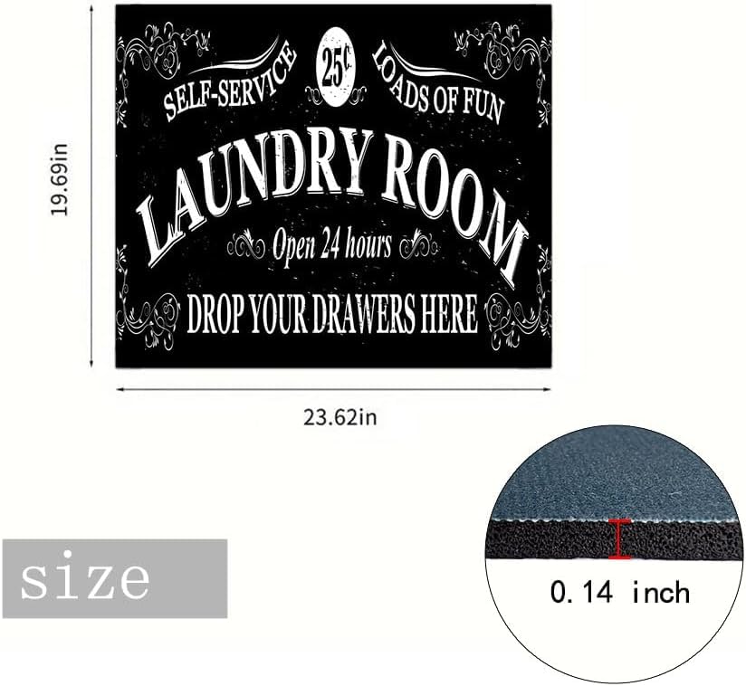 Image of Anti-Slip Washer or Dryer Top Mat Covers,Washing Machine Top Protector Dust-Proof Cover,Washer or Dryer Top Protector Covers for Home Laundry Room Kitchen (BLACK)