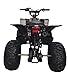 HHH 125cc ATV Fully Automatic Youth Sports Gas Four Wheeler Vitacci Quad with Reverse, LED Lights and Big Tires (Black)