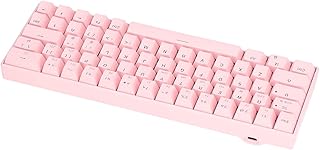 Topiky Wireless Mechanical Keyboard, RGB Mechanical Gaming Keyboard, 3 Modes N Key Rollover 2.4G Mechanical Keyboard, 64 Keys Hot Swappable Gaming Keyboard with LED Backlit (Red Switch)