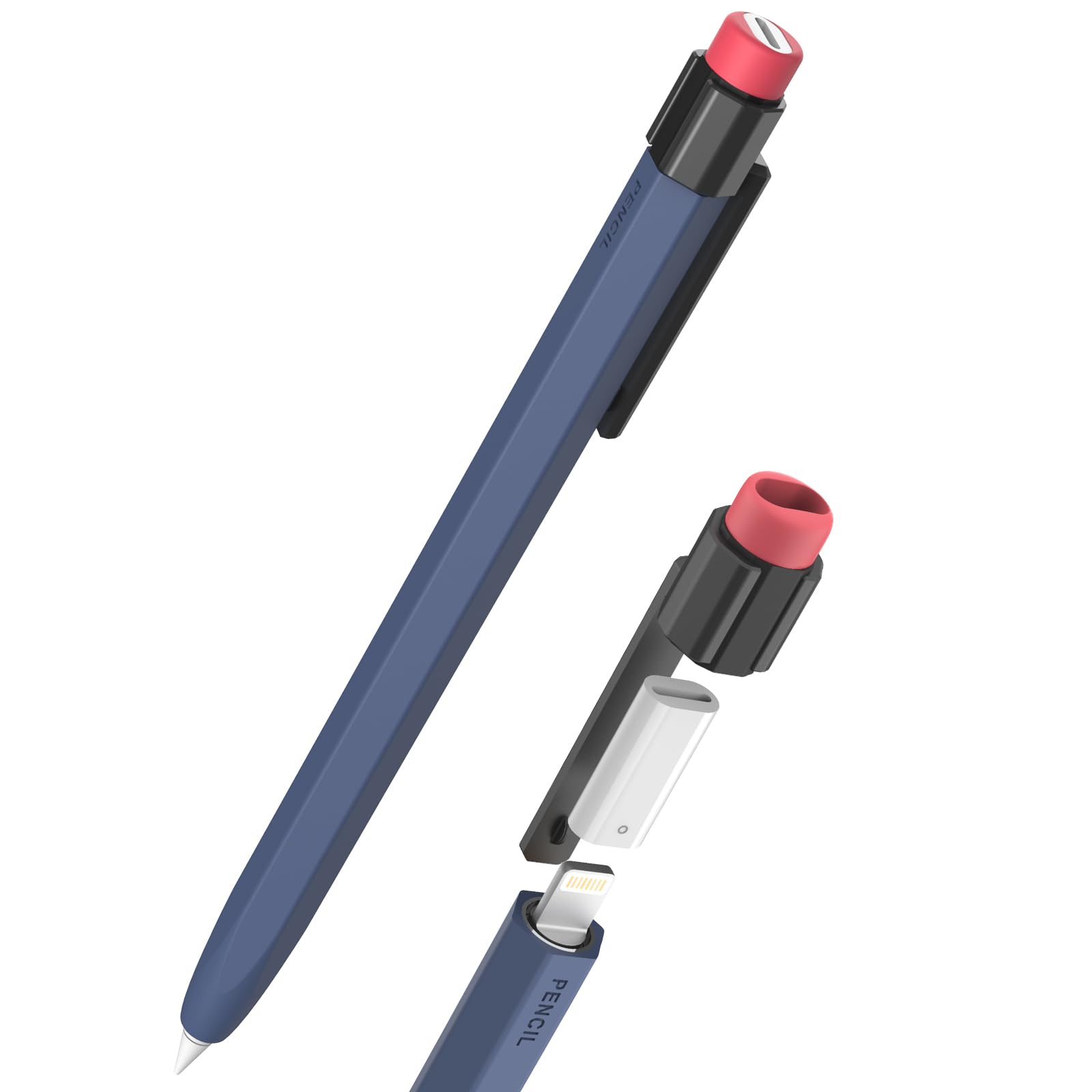 Funda protectora de silicona compatible con Apple Pencil 1ª gen 8