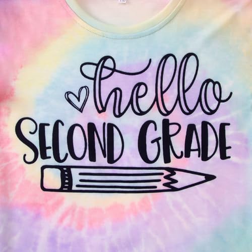 Image of MODNTOGA Kid Girl Boy First Day of School Shirt Back to School T-Shirt Hello Kindergarten 1st 2nd 3rd Grade Graphic Tee Tops