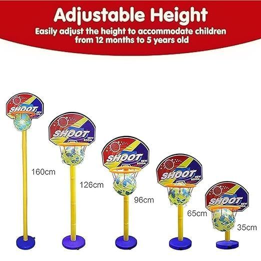 Adjustable Height Basketball Set Pack of 1 (Basket Ball Set)