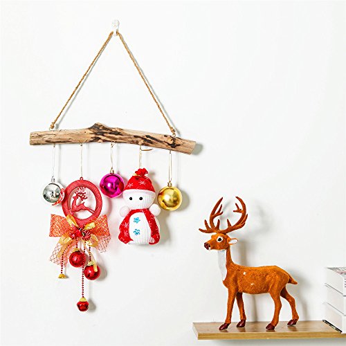 Byher 15-Inch Natural Driftwood Branches Wall Hanging Jewelry Organizers with 5-Hook (15-Inch) - Image 3