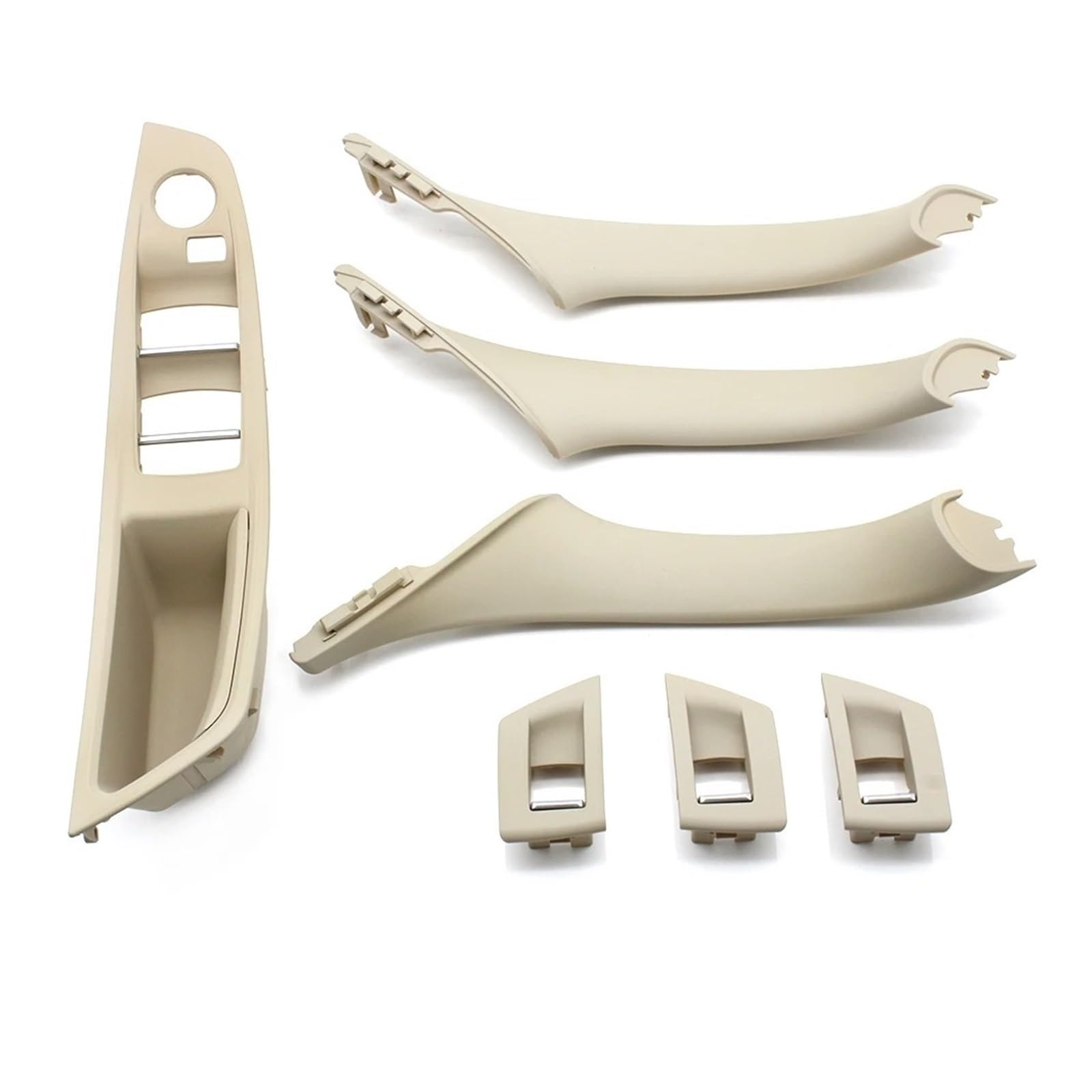 HLJNLVBN Car Interior Sticker Left Drive LHD Car Interior Door Handle Pull 7Pieces Set for BMW for 5 Series for F10 for F18 523 525 528(Model B Oyster)