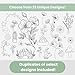 Easy Clothing Embroidery Kit - 34 Water Soluble Stick & Stitch Designs - Embroidery Kit for Clothes Starter Pack, Beginners All Inclusive Kit for Clothing Embroidery
