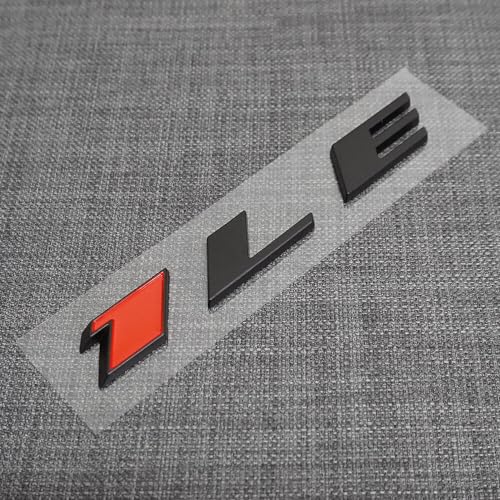 Image of 2Pcs New 1LE Emblem Badge Letter Rear Side 1LE Sticker Replacement for Camaro (Black Red), EI-SilveCutom#2