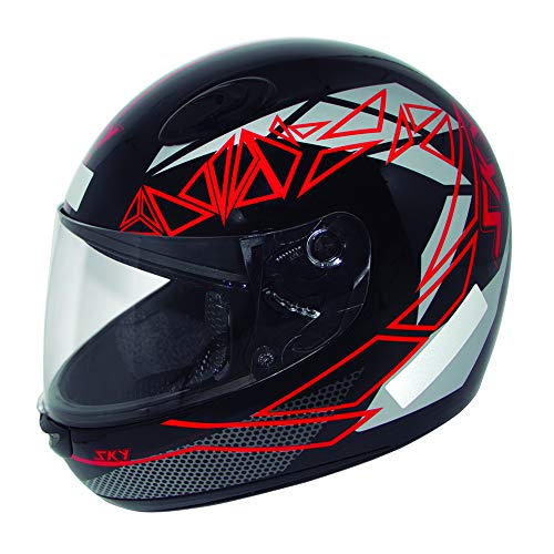 CAPACETE SKY ANTARES PRETO BRILHO, TRANSF VERMELHO 62