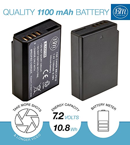 BM Premium LP-E10 Batteries 2-Pack - Image 3