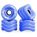 Shark Wheel 72mm 78a ロングボードクルージングホイール、DNAフォーミュラ、ホイール4個セット(イビサブルー、72mm)。