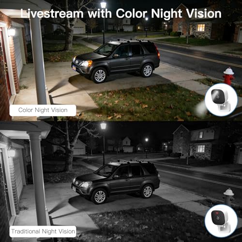 Image of VIMTAG 2.5K Cameras for Home Security Outdoor /Indoor, Color Night Vision Security Camera for Baby /Pet /Dog /Nanny, Light /Siren, Motion Detection, 2-Way Audio, Work with Alexa, Cloud /Card Storage, 2Pcs