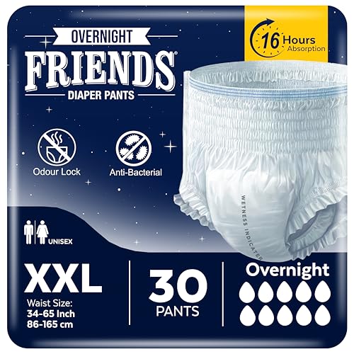 30 x Friends Pants Night Super XXL (34-65 inches) | Overnight Unisex Incontinence Pants