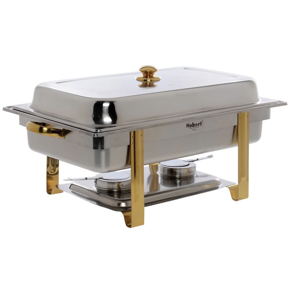 Full Size Chafer - 24 3/4"L x 13 3/4"W x 12 5/8"H by HUBERT – Stainless Steel, Silver, Model 833-01GJ