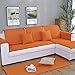 YUTJK Waschbar,Faltbare und atmungsaktive Sofa-Mat,Plüsch Anti-rutsch Sofabezug Wohnzimmer Sofabezug Outdoor Couch-abdeckungen Möbel Protector,Orange_70×240cm