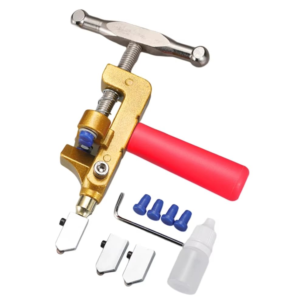 Littimoon 1set Tile Cutter 2 in 1 Glass Tile Cutter Manual Glazed Tiles Mirror Cutting Machine Opener Home Improvement