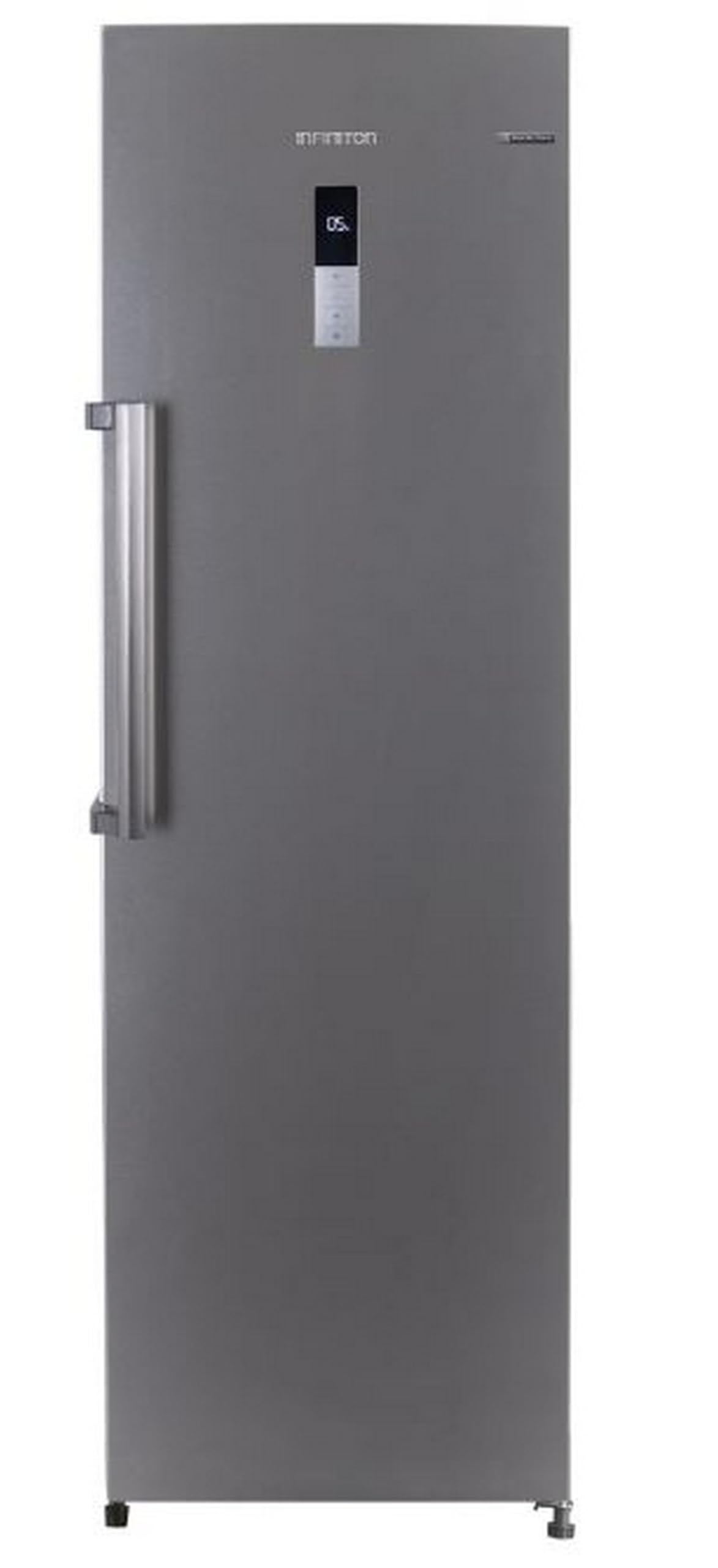 INFINITON Frigorifico Cooler CL-360L85XEN, 375 l, 185 cm de Altura, No Frost Technology, Inverter, Fast Cooling, Led Interior, Puerta reversible, Display, E, Inox