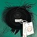 Wheebo Fascinator Hat Flower Feather Mesh Net Veil Party Halloween Funeral Hats for Women Girls (D-Black)